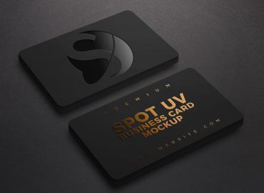 موکاپ کارت ویزیت Luxury Black Business Card Mockup