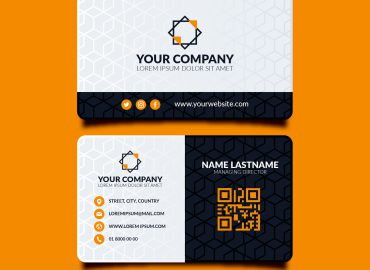 وکتور لایه باز کارت ویزیت Business Card With Abstract Shapes